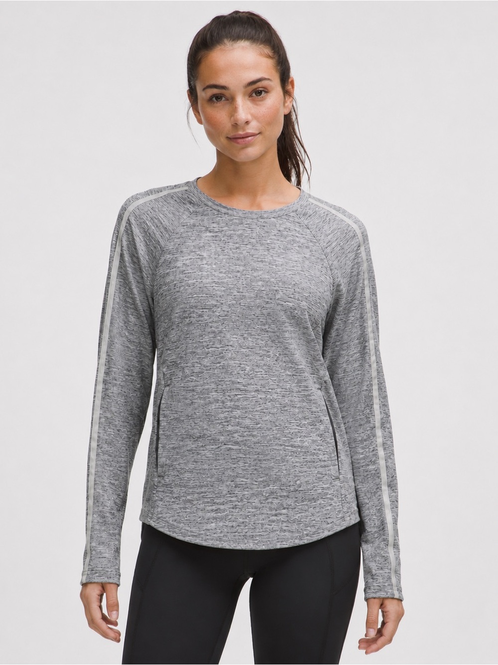 Lululemon Heathered Gray Running Pullover Long Sleeve Small - Picture 1 of 12
